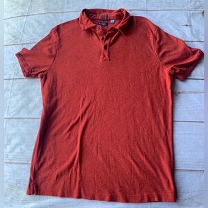MADE Red Short Sleeve Polo Shirt Size L